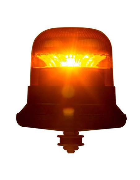 Rotativo LED con tubo roscado LD 2662 12/24V destello simple F-Flash ECE R10 EMC IP68
