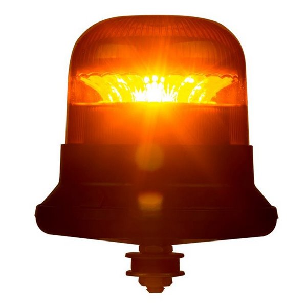Rotativo LED con tubo roscado LD 2662 12/24V destello simple F-Flash ECE R10 EMC IP68