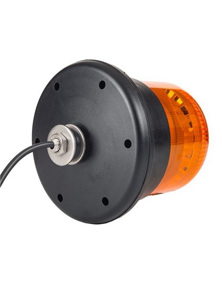 Rotativo LED con tubo roscado LD 2662 12/24V destello simple F-Flash ECE R10 EMC IP68