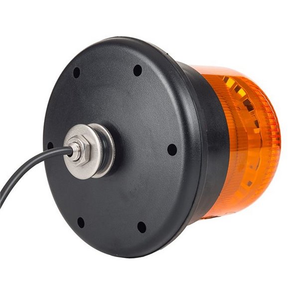 Rotativo LED con tubo roscado LD 2662 12/24V destello simple F-Flash ECE R10 EMC IP68