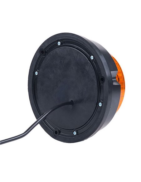 Luz LED giratória LDO 2663 R/F com rotação e intermitência, de rosca e com fio, ECE R10 EMC IP68