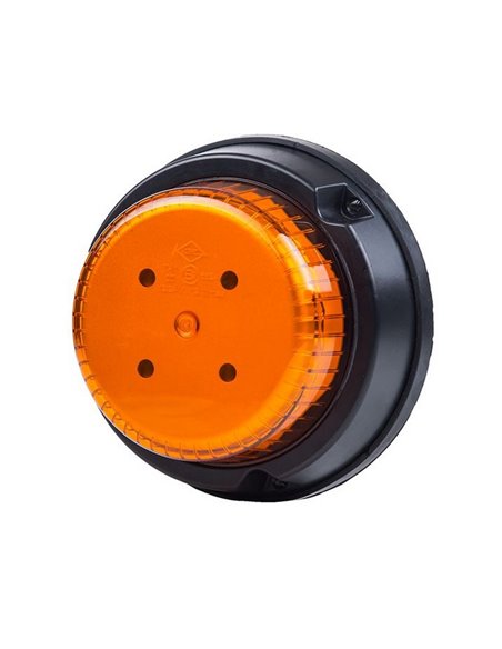 Luz LED giratória LDO 2663 R/F com rotação e intermitência, de rosca e com fio, ECE R10 EMC IP68