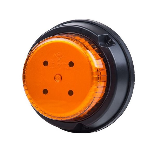 Rotativo LED LDO 2663 R/F rotación + parpadeo, atornillable y con cable ECE R10 EMC IP68