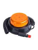 Rotativo LED/luz de advertencia LDO 2664/F parpadeo F-flash, enchufe mechero, cable 4m ECE R10 EMC IP68