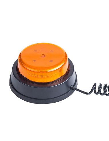Rotativo LED/luz de advertencia LDO 2664/F parpadeo F-flash, enchufe mechero, cable 4m ECE R10 EMC IP68