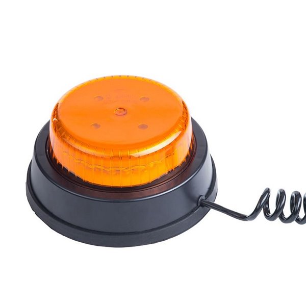 Rotativo LED/luz de advertencia LDO 2664/F parpadeo F-flash, enchufe mechero, cable 4m ECE R10 EMC IP68