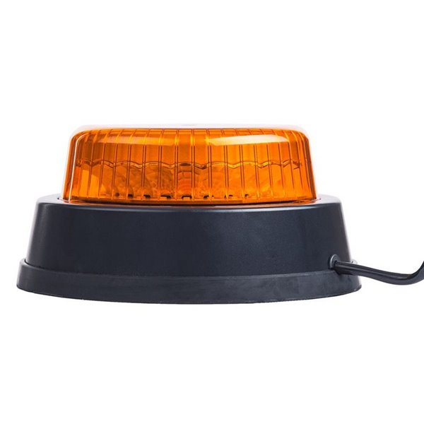 Rotativo LED/luz de advertencia LDO 2664/F parpadeo F-flash, enchufe mechero, cable 4m ECE R10 EMC IP68