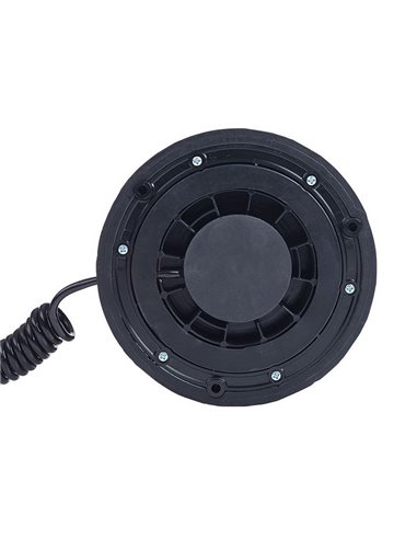 Rotativo LED/luz de advertencia LDO 2664/F parpadeo F-flash, enchufe mechero, cable 4m ECE R10 EMC IP68