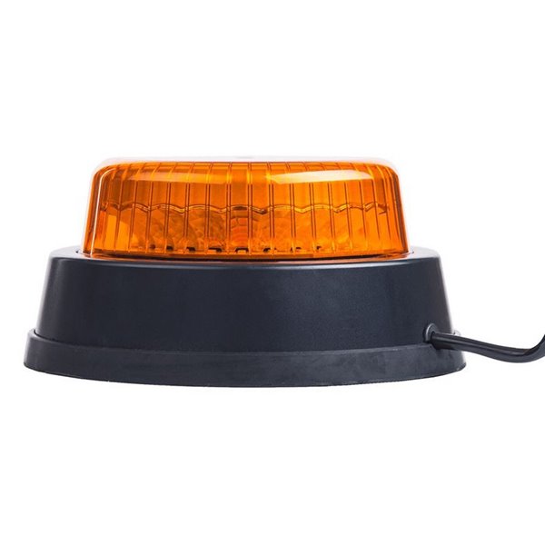 Luz LED giratória LDO 2664/R, modo de rotação R, plugue para acendedor de cigarros 12/24V, cabo de 4m, ECE R10 EMC IP68