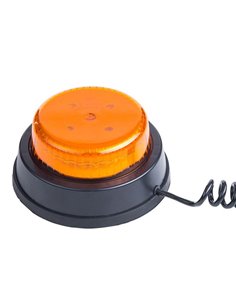 Rotativo LED LDO 2664/R modo R-rotación 12/24V enchufe mechero, cable 4m ECE R10 EMC IP68