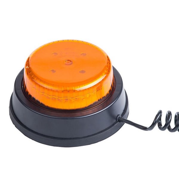 Luz LED giratória LDO 2664/R, modo de rotação R, plugue para acendedor de cigarros 12/24V, cabo de 4m, ECE R10 EMC IP68