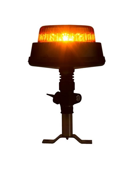 Rotativo LED LDO 2665/F F-parpadeo, montaje espiga, 12/24V ECE R10 EMC IP68