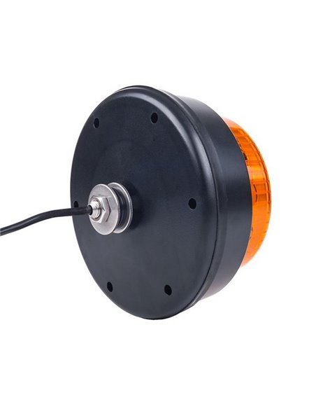 Feu de position rotatif à LED LDO 2666 R/F avec rotation et clignotement, 12/24 V, tube fileté, ECE R10, EMC, IP68