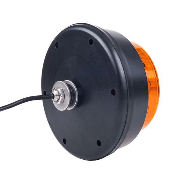 Luz LED giratória LDO 2666 R/F com rotação e intermitência, 12/24V, tubo roscado, 12/24V, ECE R10, EMC, IP68