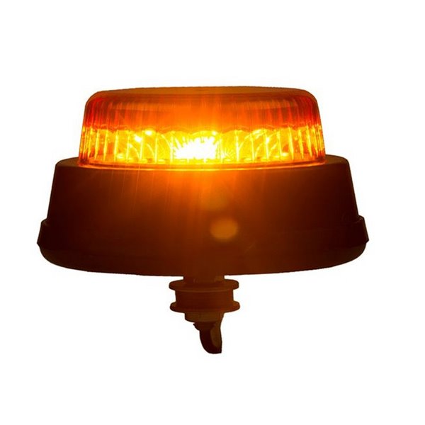 Feu de position rotatif à LED LDO 2666 R/F avec rotation et clignotement, 12/24 V, tube fileté, ECE R10, EMC, IP68