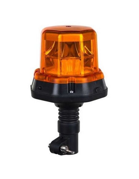 Luz LED giratória LDO 2276, montagem em haste DIN, 12/24V, ECE R10 R65 TA1 EMC IP68