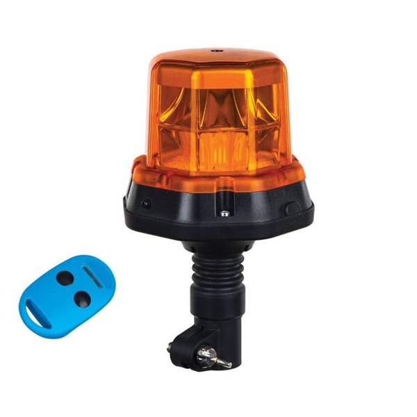 Balise rotative à LED LDO 2279, montage sur tige, télécommande, DIN 12/24 V, ECE R10 R65 TA1 EMC IP68