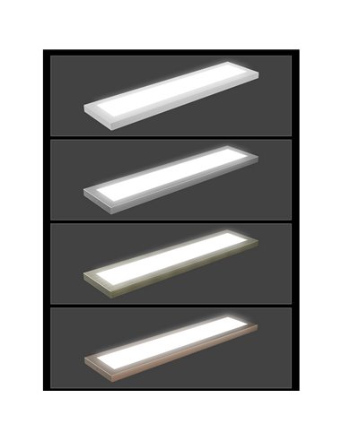 Panneau linéaire LED rectangulaire blanc pour cuisine, longueur 790 mm, 30 W/45 W/60 W - 3000 K/4000 K/5700 K