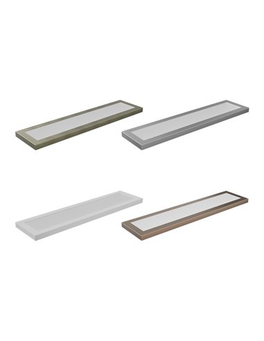 Painel linear de LED retangular para cozinha, prata galvanizada, 790 mm de comprimento, 30 W/45 W/60 W - 3000 K/4000 K/5700 K