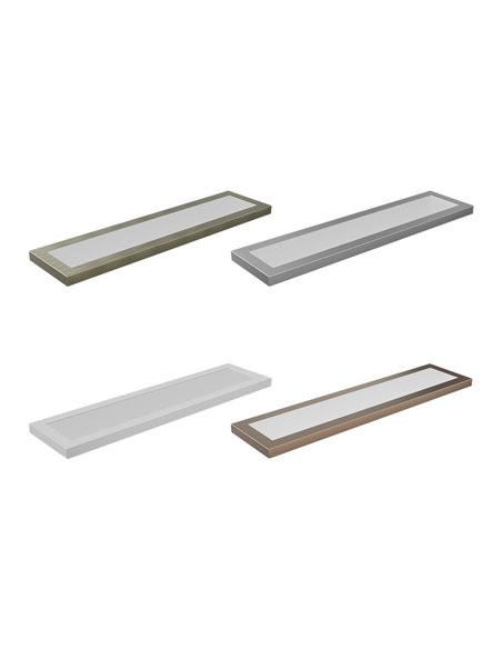 Panneau linéaire LED rectangulaire pour cuisine, argent galvanisé, longueur 790 mm, 30 W/45 W/60 W - 3000 K/4000 K/5700 K