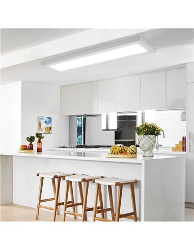 Panel lineal LED rectangular para cocina blanco, 790mm largo, 30W/45W/60W - 3000K/4000K/5700K