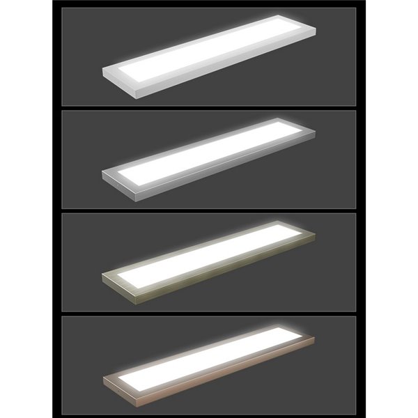 Panneau linéaire LED rectangulaire pour cuisine, bronze, longueur 790 mm, 30 W/45 W/60 W - 3000 K/4000 K/5700 K