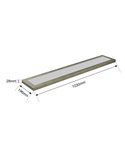 Panneau LED linéaire à montage en surface, finition argent galvanisé, longueur 1030 mm, 40 W/55 W/80 W - 3000 K/4000 K/5700 K