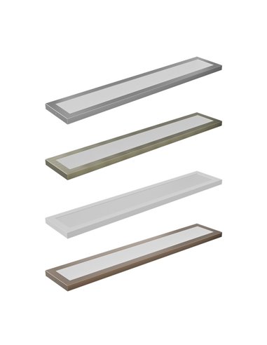 Painel LED linear de montagem em superfície, galvanizado prateado, 1030 mm de comprimento, 40 W/55 W/80 W - 3000 K/4000 K/5700 K