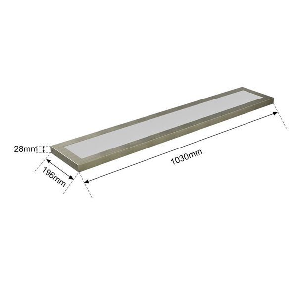 Panel LED de superficie lineal marrón 1030mm largo, 40W/55W/80W - 3000K/4000K/5700K