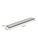 Panel rectangular LED L1270mm plata galvanizada, 50W/60W/93W - 3000K/4000K/5700K
