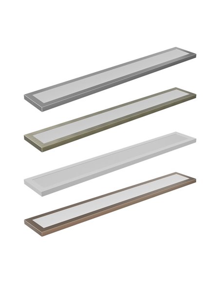 Painel LED retangular L1270mm, placa galvanizada, 50W/60W/93W - 3000K/4000K/5700K