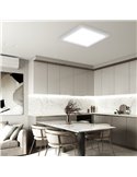 Panel cuadrado LED de superficie 450mm blanco, 50W/65W/80W - 3000K/4000K/5700K