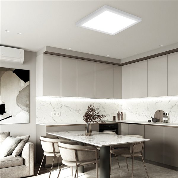 Panel cuadrado LED de superficie 450mm blanco, 50W/65W/80W - 3000K/4000K/5700K