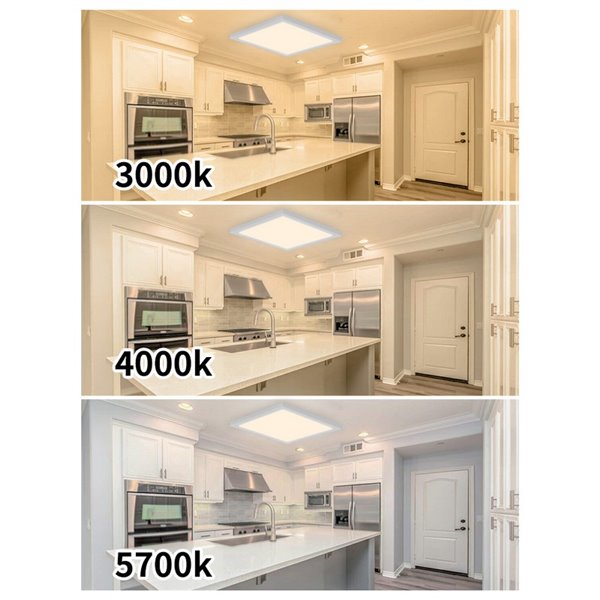 Panel cuadrado LED de superficie 450mm blanco, 50W/65W/80W - 3000K/4000K/5700K