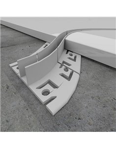 Profilé architectural en aluminium PLOF de 2 mètres pour encastrement au sol de rubans LED