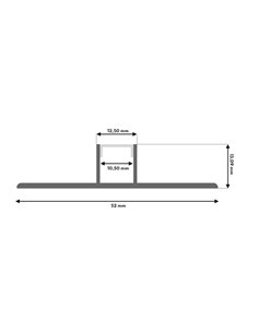 Perfil de aluminio PLOF 2 metros arquitectónico para empotrar en suelo para tiras LED 2