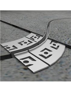 Perfil de aluminio NOR 2 metros empotrable en obra de baja altura para tira LED