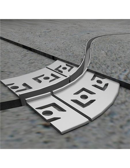 Profilé en aluminium NOR de 2 mètres pour installation encastrée basse hauteur dans le bâtiment pour ruban LED