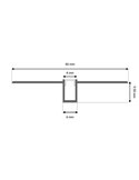 Profilé en aluminium NOR de 2 mètres pour installation encastrée basse hauteur dans le bâtiment pour ruban LED