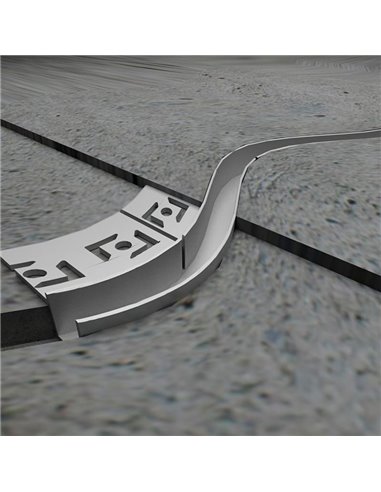 Perfil de alumínio embutido DIFE de 2 metros para fita de LED integrada.