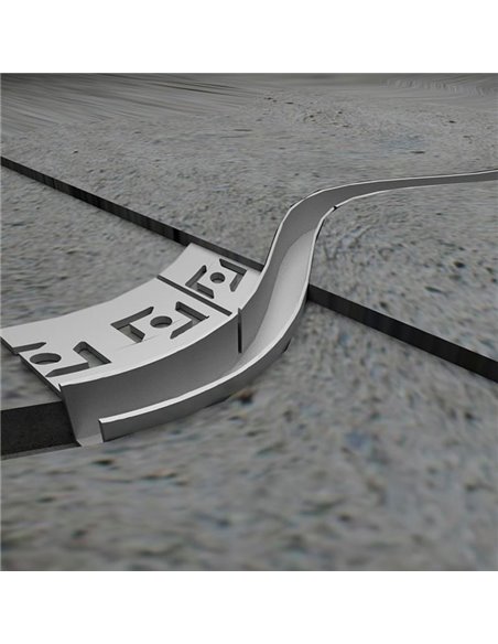 Perfil de alumínio embutido DIFE de 2 metros para fita de LED integrada.