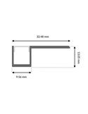 Perfil de aluminio DIFE 2 metros empotrable para tira LED de luz integrada