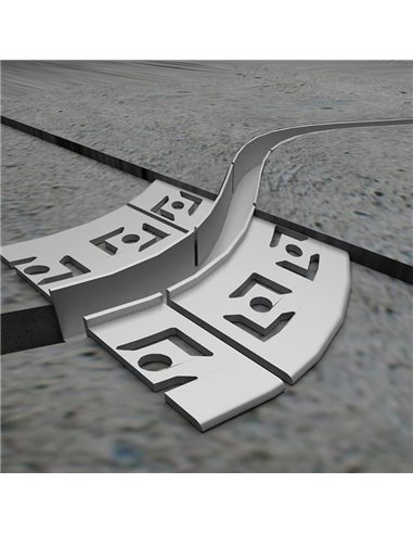 Perfil de aluminio BOYD 2 metros empotrable de baja altura para luz integrada