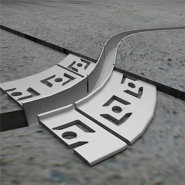 Profilé encastré en aluminium BOYD de 2 mètres de hauteur pour éclairage intégré