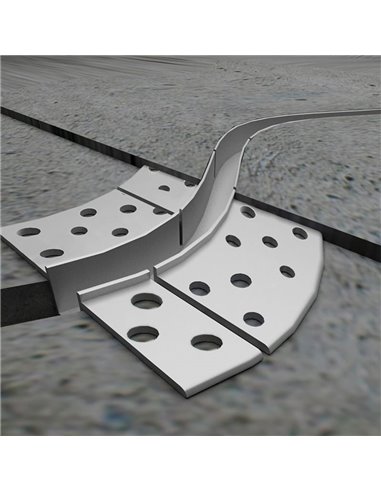 Perfil de aluminio MUF 2 metros empotrable para luz integrada con tira LED 12 mm