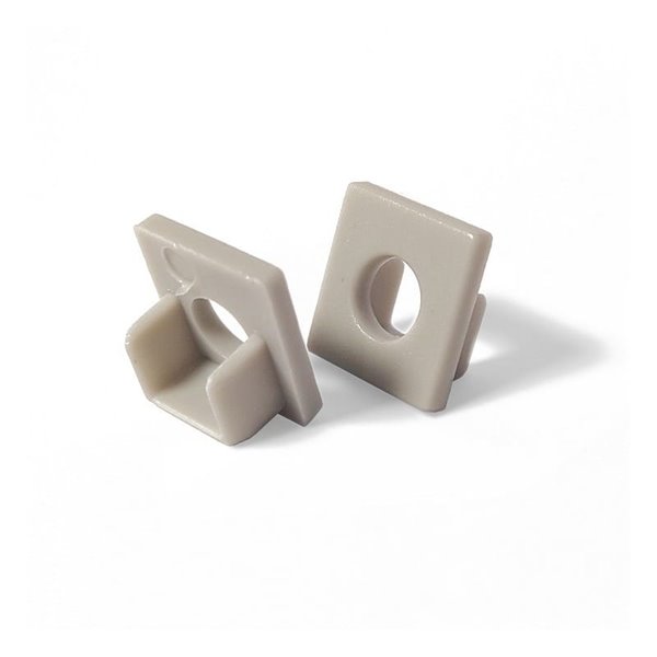 Pacote com 2 tampas de extremidade para perfil PLOF LM3843, para fitas de LED.