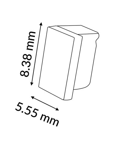 Pack 2 tapones finales para perfil NOR LM3848, tiras LED