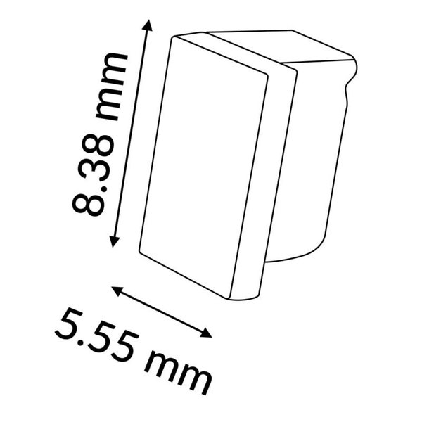 Pacote com 2 tampas de extremidade para fitas de LED LM3848 com perfil NOR.