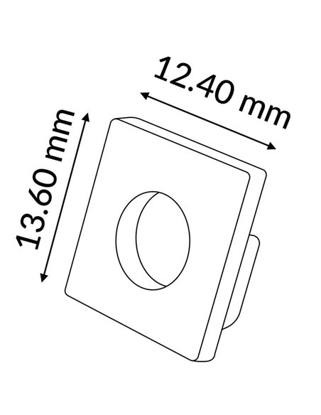 Pacote com 2 tampas de extremidade para perfil DIFE 2 LM3842, fita de LED.