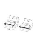Pack 2 clips de sujeción gris para pefil LM3700, tira LED